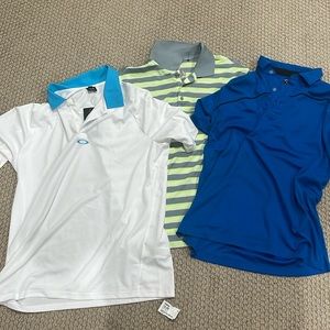 Golf polos Callaway, Nike, Oakley